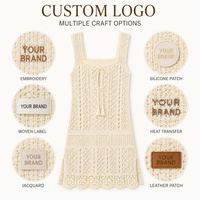 Robe Cache-Cœur Femme Personnalisée en Maille Ajourée Ivoire, Col Carré, Effet Crochet, Fabricant OEM ODM Marque Privée