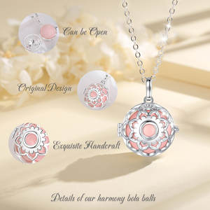 メリーシャイン フラワーエンジェルチャイムコーラーボール 18MM エンジェルコールベル ハーモニーボールネックレス ラマドール・デ・アンヘルス ボラペンダント - Product Image 4