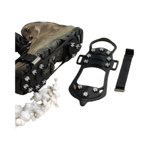 Scarpe portatili resistenti Anti-ghiaccio pinze con punte in metallo per escursioni invernali all'aperto e ramponi da neve - Product Image 4