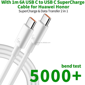 Adaptateur secteur <span class=keywords><strong>SuperCharge</strong></span> 88W UK Plug pour <span class=keywords><strong>Huawei</strong></span> Chargeur rapide USB-C 6A Super câble de charge 88W Type c Chargeur mural pour Honor - Product Image 3