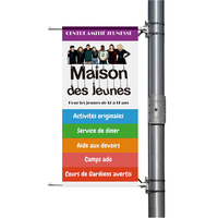 Drapeau de bannière de poteau de rue de festival de publicité de promotion d'impression personnalisée en plein air avec logo