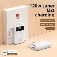 Batterie externe 20000mAh 22.5W à charge rapide avec écran LED, 2 sorties Type-C, certifiée 3C, en plastique