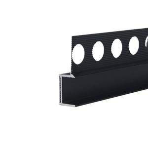 Plinthe encastrée moderne minimaliste en alliage d'aluminium noir mat avec rainures intégrées, finition mastic, dissimulée, 2 <span class=keywords><strong>cm</strong></span>, sur mesure - Product Image 5