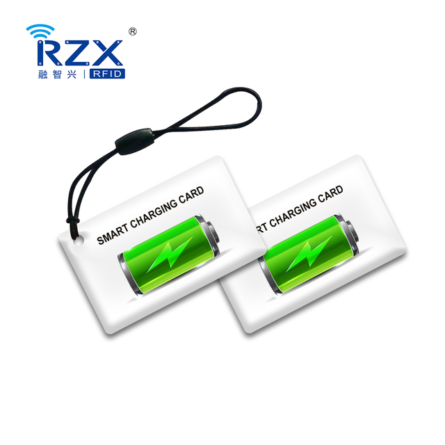 RFID NFC Keyfob 13.56MHz Epoxy Keychain for Access Control with Program URL Encode QR Code Printable