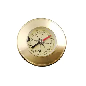 RS Wholesale Golden Brass Metal Material Compass Pointer Direction Scale Compass