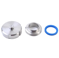 KQ Sanitaire, acier inoxydable de qualité alimentaire, ISO 3A SMS DIN Inox Ss 304 316, bouchon aveugle, couvercle, union à marteau avec chaîne