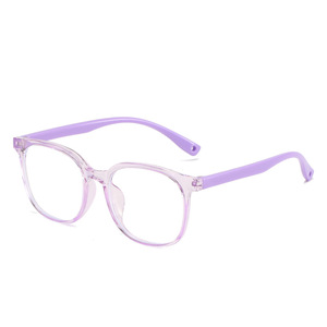 Children's Blue Light Blocking Glasses Square Frame Plastic TR90 Anti Radiation Eyewear With Silicone Nose Pads Plain Lens - Product Image 2