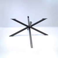 Pieds de table en acier et fonte de style industriel moderne en forme de X pour mobilier commercial, salle à manger, bureau, hôtel, accessoire de bureau en métal