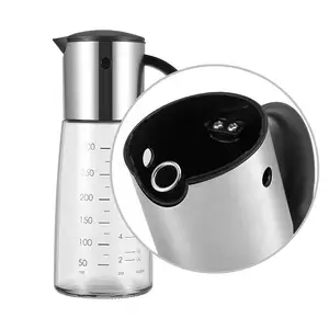 Rotpunkt-Design automatische Küchen-Kochwerkzeuge Ölspender Olivenöl- und Essig-Glasflasche