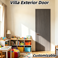 Porte extérieure composite bois-aluminium à isolation phonique premium avec remplissage en bois massif pour la construction de villas de luxe