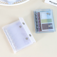10 PCS A6 Couvertures de classeur souples en PVC transparent à 6 trous avec fermeture à bouton-pression pour la protection des documents