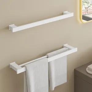Portasciugamani in alluminio a parete per bagno 50cm Set accessori da bagno porta asciugamani bagno bianco/nero/grigio/oro