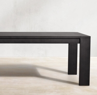 Ensemble de salle à manger d'extérieur moderne et luxueux en aluminium et bois pour patio et jardin