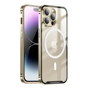 Original Quality Clear Magnetic Phone CaseWireless Charging Transparent Shockproof Waterproof For IPhone 14 Pro Max