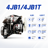 Moteur diesel refroidi par eau ISUZUS 4JB1 4JB1T, 4 cylindres, structure durable, économie de carburant, pour véhicule utilitaire de transport