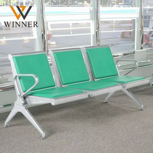 Modern 3 Kişilik Alüminyum Kamu Oturma Alanı Havaalanı Bekleme Koltuğu PU Minderli Dayanıklı Klinik Hastane Alışveriş Merkezi Ofis Parkı - Product Image 4