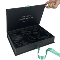 Boîte rigide en carton stratifié de luxe, estampillée et doublée d'éponge, pour maillots de bain, bikinis, chaussettes et fourrures, fabriquée à partir de matériaux recyclés écologiques