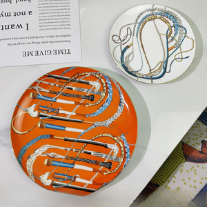 Assiettes de luxe de style occidental de 26 cm, 2 ensembles d'assiettes à steak, à pâtes et à salade, décoration de cuisine, assiettes en céramique - Product Image 3