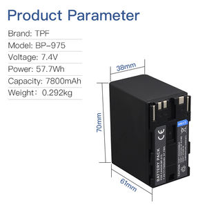 Batería de cámara Digital BP-975 de alta capacidad, 7,4 v, 7800mah, iones de litio para <span class=keywords><strong>Canon</strong></span> XF105, XF100, XF300, C500PL, <span class=keywords><strong>C100</strong></span> - Product Image 4