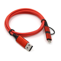 Ucuz elektronik aksesuarlar pdpd4 in 1 tip C hızlı şarj aleti kablosu 3A USB-A ve tip C tipi C hızlı şarj kablosu