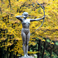 Statue de Diane, déesse classique en bronze grandeur nature, pour extérieur, sculpture antique d'une archerette chasseuse Artemis pour la décoration de jardin