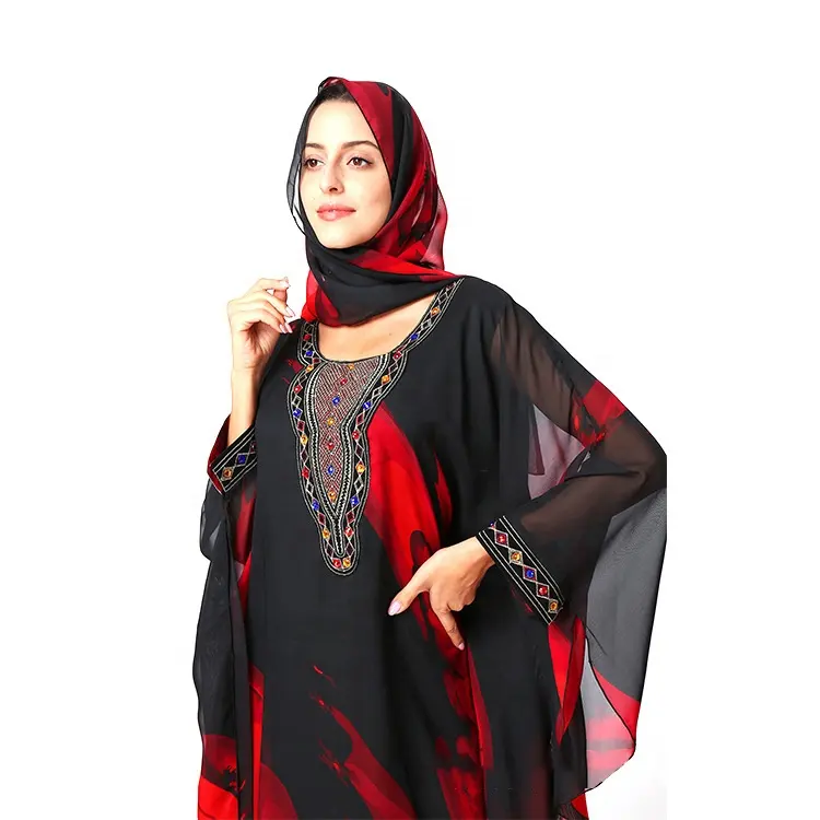 Gaun Panjang untuk Wanita, Gaun Panjang Afrika Boubou Kaftan Abaya Dubai Musim Panas Baru 2022