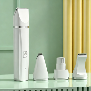 Kit de toilettage pour animaux de compagnie professionnel 4 en 1, électrique, sûr, en acier inoxydable et en plastique, tondeuses et coupe-griffes pour poils épais et emmêlés - Product Image 5