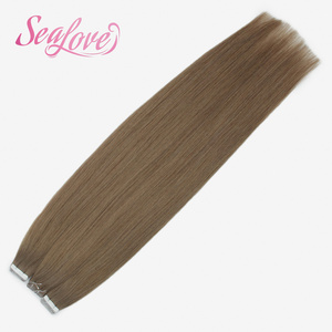 Extensioni per capelli umani Remy marroni da 22 pollici a doppia trama, senza perdita di capelli, con nastro adesivo, per salone - Product Image 3