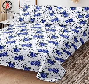Juego de cama azul cómodo personalizado al por mayor, juego de sábanas, edredón de poliéster para niños - Product Image 1