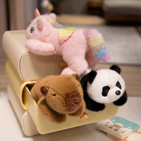 Jouets en peluche miniatures personnalisés de dessins animés pour enfants, nouveaux pandas, capybaras, chats, dinosaures, cadeaux d'anniversaire avec rembourrage en coton PP