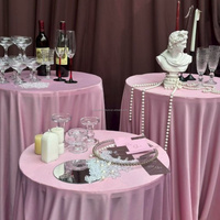 Moderner Einfacher Milchseide Doppelschichtiger Hochzeits-Hintergrund Abnehmbarer Ständerrahmen Klassischer Rosa Vorhang für Hochzeitsdekorationen