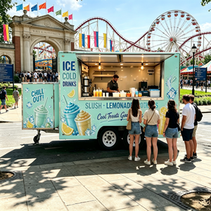 Carretto Gelati Mobile, Food Truck, Rimorchio per Alimenti con Cucina Completa, Carretto Gelati Mobile, Carritos, Foodtruck - Product Image 6