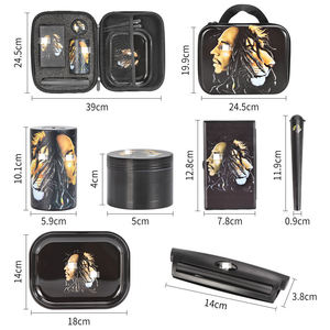 カスタム スモーク キット、ローリングトレイ、タバコジャー、ハーブグラインダー、デジタルスケール、ローリングマシン付き 6点セット 多機能喫煙セット - Product Image 6