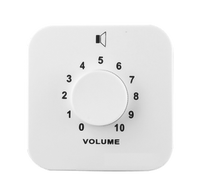 Bouton de contrôle du volume de musique d'ambiance 50W M-618C, atténuateur transformateur 11 positions, panneau mural type 86 pour sonorisation publique