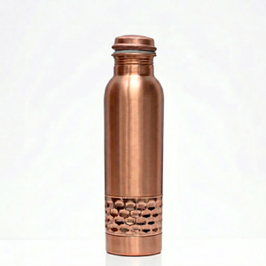 Handmade Copper Water Bottle With Hammered Finish Traditional Chinese Design Portable <b>Drinkware</b> - Product Image 6