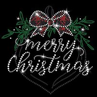 Transferts thermocollants en strass pour sapin de Noël, étoiles, autocollants de transfert à chaud, appliques de Noël pour vêtements et chaussures