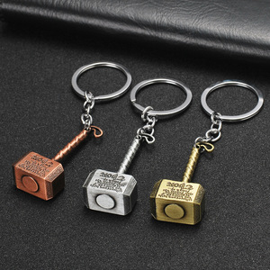Venta al por mayor nuevos diseños tales <span class=keywords><strong>Ique</strong></span> latón grabado aleación de aluminio Thor martillo personalizado Metal llavero Thor llavero - Product Image 4