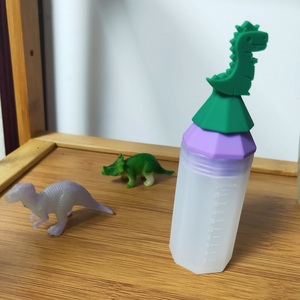 ชุด3ชิ้น14มล. ไดโนเสาร์จรวดรูปร่างวัสดุซิลิโคนซอสพลาสติกขวดมินิ - Product Image 4