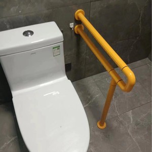 Barre d'appui de toilette Lintai 603-3 en acier inoxydable et plastique avec fixation au sol pour personnes âgées et handicapées – Soutien de sécurité pour salle de bain - Product Image 2