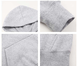 Sweats à <span class=keywords><strong>capuche</strong></span> blancs unis avec logo personnalisé pour hommes Vente en gros pas cher - Product Image 5