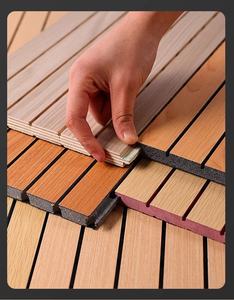 Tablero de listones de madera de agujero redondo, trampas de Bajo perforadas de madera, <span class=keywords><strong>aislamiento</strong></span> acústico de insonorización para Chruch Studio Office Home - Product Image 1