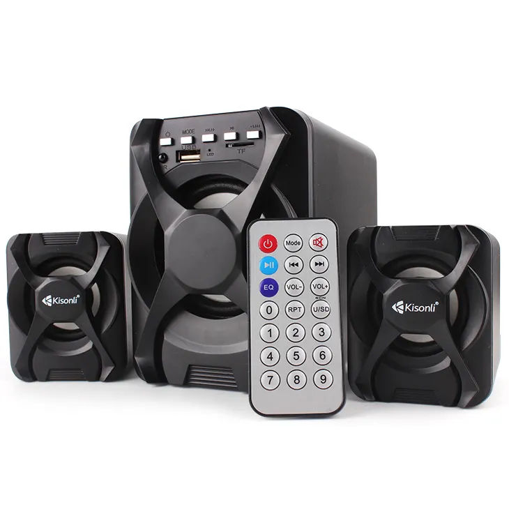 Système de haut-parleurs de cinéma à la maison, 5 pouces, boîtier bt, haut-parleurs 2.1