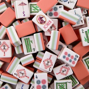 Jeu de Mahjong Portable de Luxe Moderne avec 160 Tuiles Peintes à la Main en Acrylique pour le Divertissement - Product Image 6