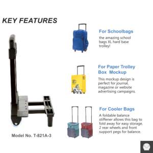 Customized Waterproof Portable Metal Rolling Children Schoolbag <b>Luggage</b> <b>Trolley</b> Handle with Wheels - Product Image 3