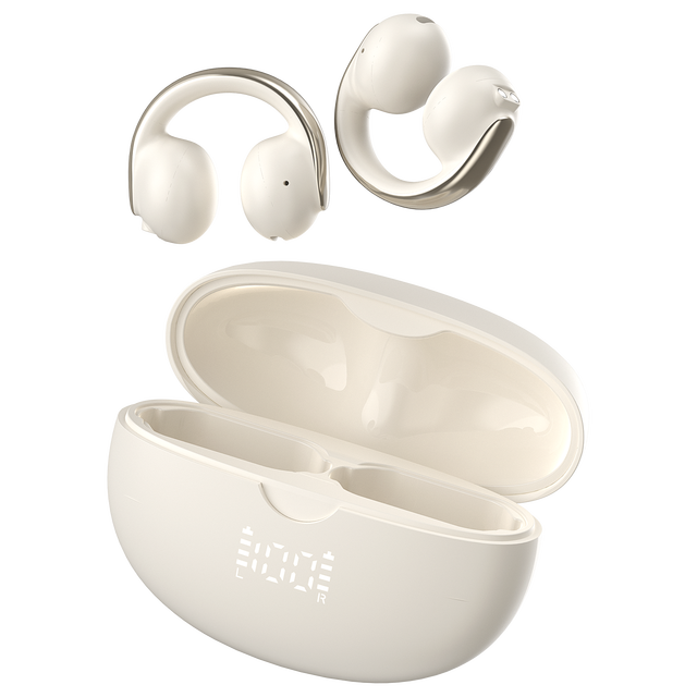 Huien Wireless Earbuds Bluetooth 5.4 Headphones Clip-On Headphones with Lightweight Comfort Open-Ear Earbuds