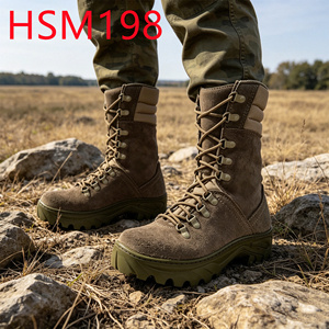 Bottes de combat HY, entraînement pratique, haute imperméabilité, semelle plateforme 9 pouces, en cuir suédé intégral, équipement tactique, modèle HSM198 - Product Image 4