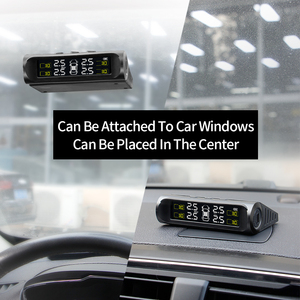 Lốp Không Dây Đồng Hồ Đo Bảng Điều Khiển Kính Chắn Gió Xe Áp Suất Lốp Màn Hình Hệ Thống USB Năng Lượng Mặt Trời Có Thể Sạc Lại <span class=keywords><strong>TPMS</strong></span> - Product Image 4