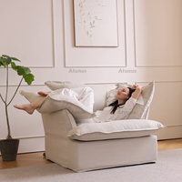 Canapé individuel en sillon para sala de estar muebles de Hotel sillon inclinable de 1 plaza sillon suave sofa silla con otomana