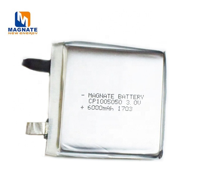 LiMnO2 Thin Cell Battery CP114951 CP1005050 CP505050 CP603450 CP7839109 Lithium Battery 3V & 6V Battery with JST Connector