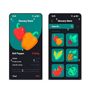 Aplicación de entrega de comestibles para compras en línea fáciles, pagos seguros, seguimiento en tiempo real y entrega rápida a domicilio. - Product Image 1